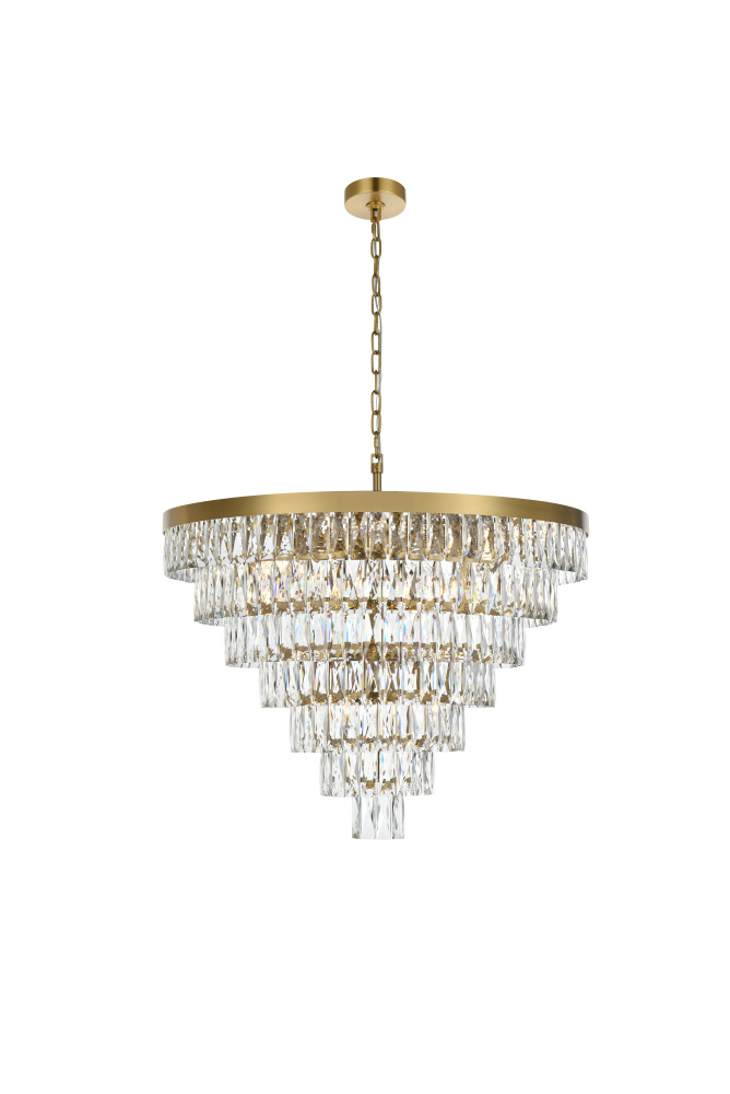 Pendant D32"H24"L25 Satin Gold