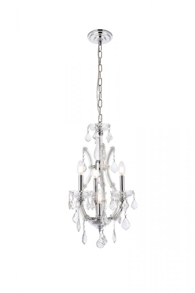 Maria Theresa 4 light Chrome Pendant Clear Royal Cut Crystal