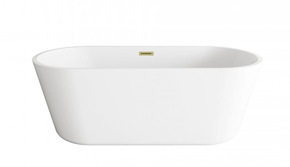 Bathtub 64.9"28.3"22.8" GW with BGD drain kit