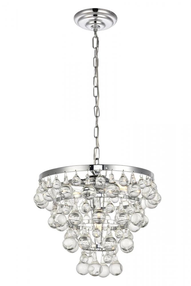 Kora Collection Pendant D13 H10.9 Lt:3 Chrome Finish