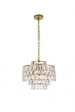 Elegant 1102D16BR - Mila 16 inch pendant in brass