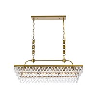 Elegant 1219G40BR - Nordic 40 inch rectangle pendant in brass