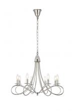 Elegant 1452D28PN - Lyndon 8 light polished Nickel Pendant