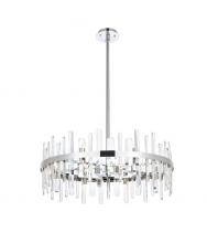 Elegant 2200D32C - Serena 32 inch crystal round chandelier in chrome