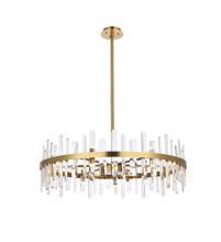 Elegant 2200D36SG - Serena 36 inch crystal round chandelier in satin gold