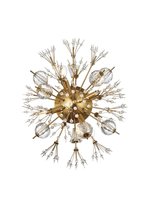 Elegant 2500W19SG - Vera 19 inch crystal starburst wall sconce in gold