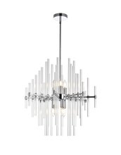 Elegant 2502D23C - Sienna 23 inch crystal rod pendant in chrome