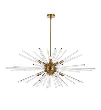 Elegant 2502D46SG - Sienna 46 inch crystal rod pendant in gold