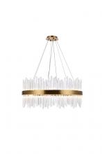 Elegant 3000D32G - Dallas 18 light Gold Chandelier Clear Royal Cut Crystal