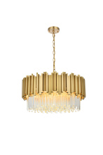 Elegant 3400D24SG - Pendant D24"H14"L8 Satin Gold