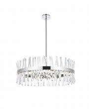 Elegant 6200D32C - Serephina 32 inch crystal round chandelier light in chrome
