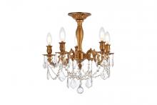 Elegant 9205F18FG/RC - Rosalia 5 light French Gold Flush Mount Clear Royal Cut Crystal