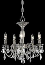 Elegant 9205F18PW/RC - Rosalia 5 light Pewter Flush Mount Clear Royal Cut Crystal