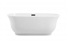 Elegant BT10259GW-MBK - Bathtub 59.1x28.3x22.4 GW with MBK drain kit