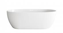 Elegant BT10770GW-WHT - Bathtub 70.0"33.5"24.0" GW with WHT drain kit