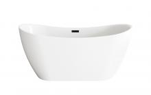 Elegant BT30459GW-MBK - Bathtub 59.1 x 28.3 x 26.7 GW with MBK drain kit
