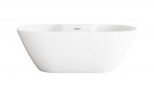 Elegant BT30567GW-PCH - Bathtub 66.9 x 29.9 x 22.8 Glossy White