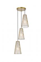 Elegant LD2416BR - Modesta Hang D15"H12.4"L3 Brass