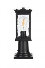 Elegant OD336P14BK - Outdoor Pole Light L5" W5" H14" L1 Black