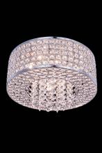 Elegant V2914F12C/RC - Amelie 4 light Chrome Flush Mount Clear Royal Cut Crystal