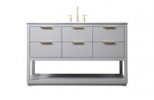 Elegant VF19254GR - Vanity Cabinet 5Dw 54x22x34 Grey