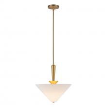 Alora Lighting PD497016BGWL - Bridgette 16-in Brushed Gold/White Linen Socket Pendant