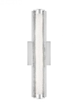 Visual Comfort & Co. Studio Collection WB1867CH-L1 - Cutler 18" Crack Glass LED Sconce