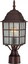 Nuvo 60/4908 - Adams - 1 Light 17" Post Lantern with Frosted Glass - Rustic Bronze Finish