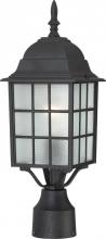Nuvo 60/4909 - Adams - 1 Light 17" Post Lantern with Frosted Glass - Textured Black Finish