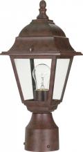Nuvo 60/547 - Briton - 1 Light 14" Post Lantern with Clear Seeded Glass - Old Bronze Finish