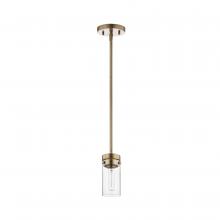 Nuvo 60/7529 - Intersection; 1 Light; Mini Pendant; Burnished Brass with Clear Glass