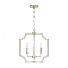 Austin Allen & Co. AA1037BN - 16"W x 18.50"H 4-Light Foyer Lantern Pendant in Brushed Nickel