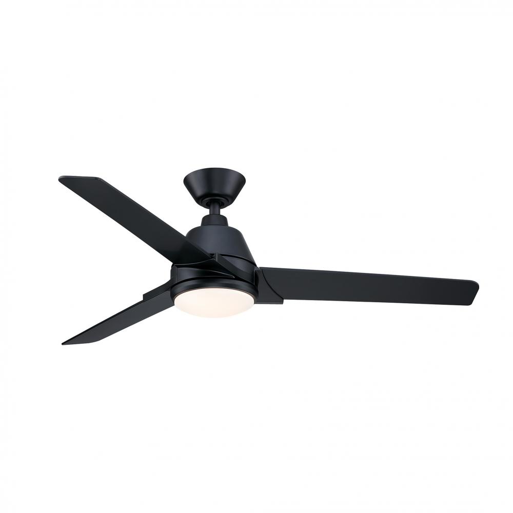 Pyramid 52 inch Indoor/Outdoor Ceiling Fan with LED Light Kit - Black