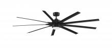 Fanimation FPD8159BLW - Odyn 84 inch Indoor/Outdoor Ceiling Fan with LED CCT Select Light Kit - Black with Black blades
