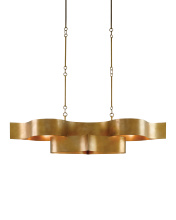Currey 9000-0046 - Grand Lotus Oval Gold Chandelier